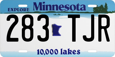 MN license plate 283TJR