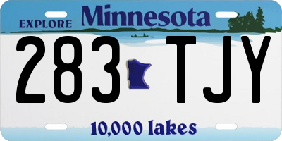 MN license plate 283TJY
