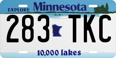 MN license plate 283TKC