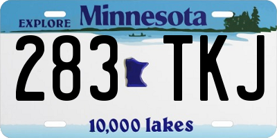 MN license plate 283TKJ