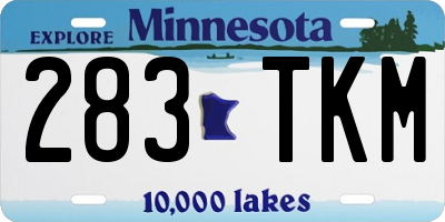 MN license plate 283TKM
