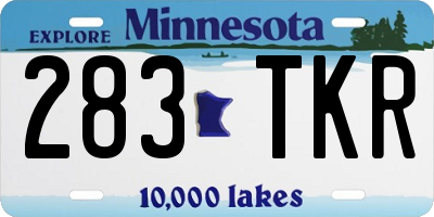 MN license plate 283TKR