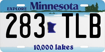 MN license plate 283TLB
