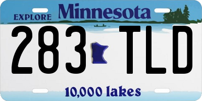 MN license plate 283TLD