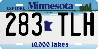 MN license plate 283TLH