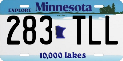 MN license plate 283TLL