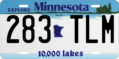 MN license plate 283TLM