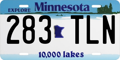 MN license plate 283TLN