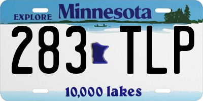MN license plate 283TLP