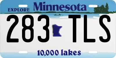 MN license plate 283TLS