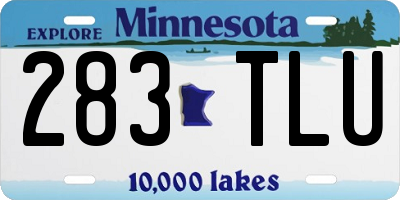 MN license plate 283TLU