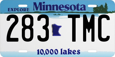 MN license plate 283TMC