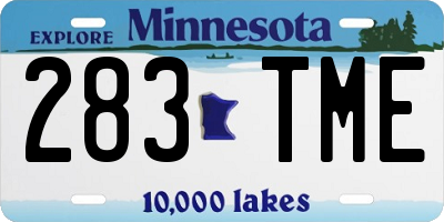 MN license plate 283TME