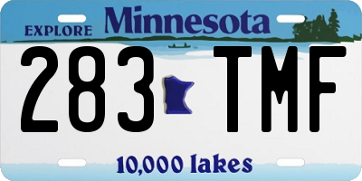 MN license plate 283TMF
