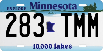 MN license plate 283TMM