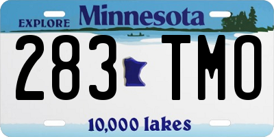 MN license plate 283TMO