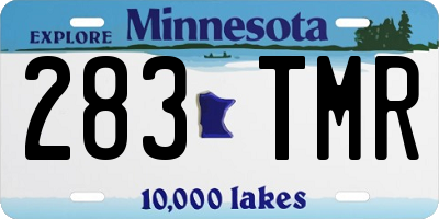 MN license plate 283TMR