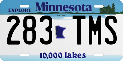 MN license plate 283TMS