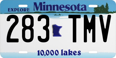 MN license plate 283TMV