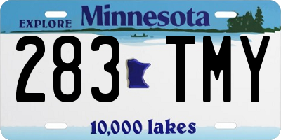 MN license plate 283TMY