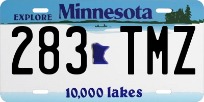 MN license plate 283TMZ