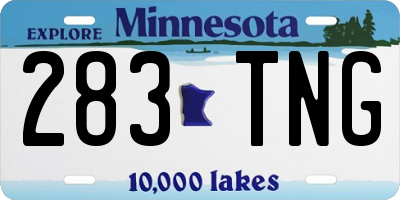 MN license plate 283TNG