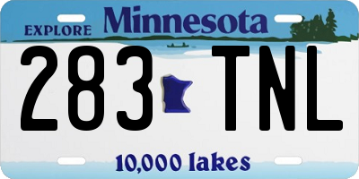 MN license plate 283TNL