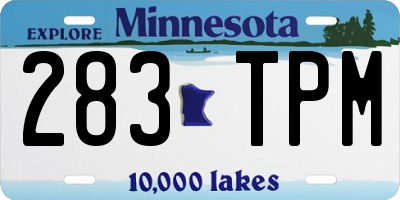 MN license plate 283TPM