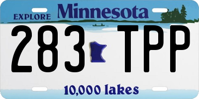 MN license plate 283TPP