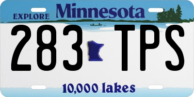 MN license plate 283TPS