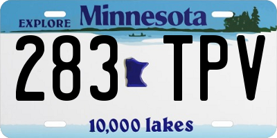 MN license plate 283TPV