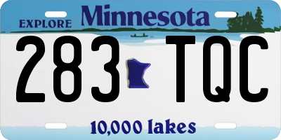 MN license plate 283TQC