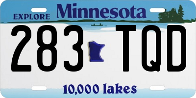 MN license plate 283TQD