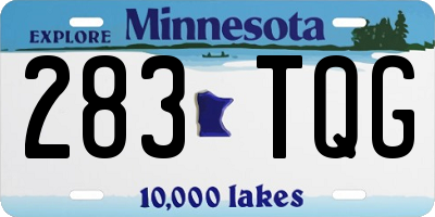 MN license plate 283TQG