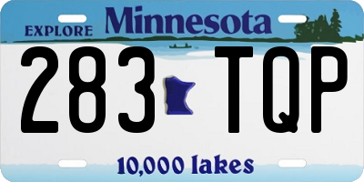MN license plate 283TQP