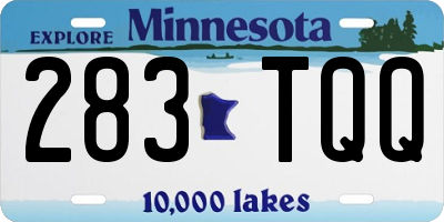 MN license plate 283TQQ