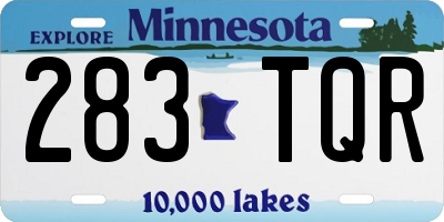 MN license plate 283TQR