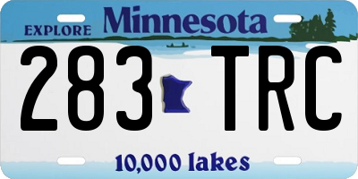 MN license plate 283TRC