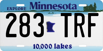 MN license plate 283TRF