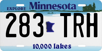 MN license plate 283TRH