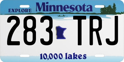 MN license plate 283TRJ