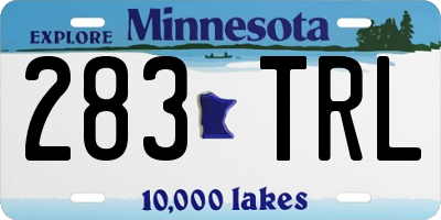 MN license plate 283TRL