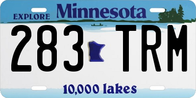 MN license plate 283TRM