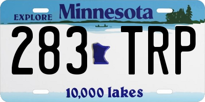 MN license plate 283TRP