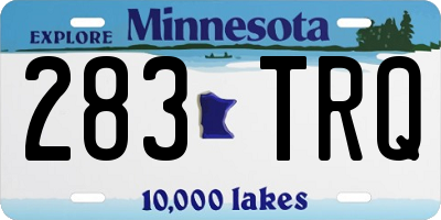 MN license plate 283TRQ