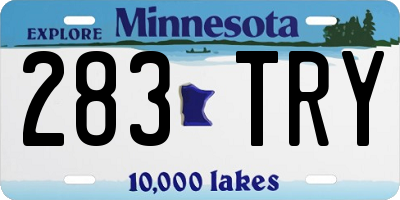 MN license plate 283TRY