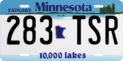 MN license plate 283TSR
