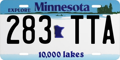 MN license plate 283TTA