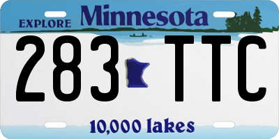 MN license plate 283TTC