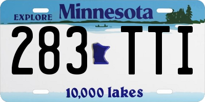 MN license plate 283TTI